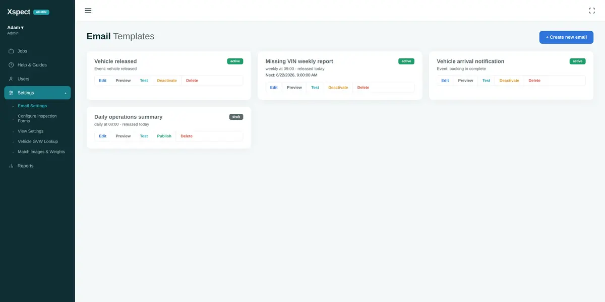 Email templates
