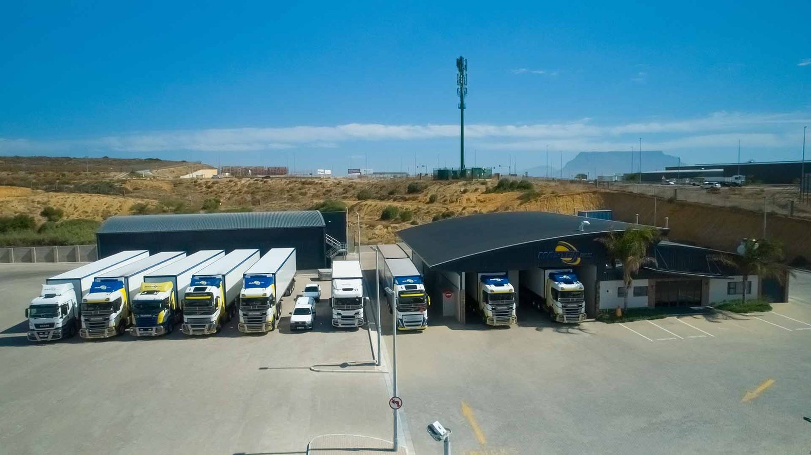 Aerial view of the Master Cargo depot in Durbanville